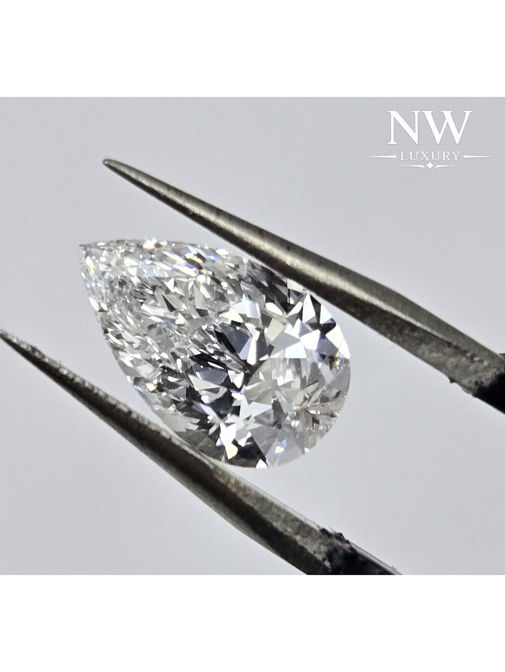 IGI 1.29CT Brilliant Pear VS1 D Lab Diamond, USA IGI Certified, NEW